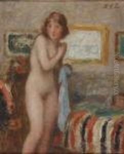 Nu A La Chemise Bleue by Georges dEspagnat