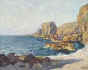 Felsige Uferpartie Am Meer. Felsige Uferpartie Am Meer.
