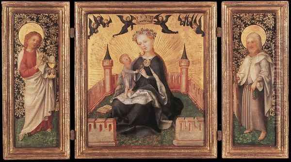 Triptych with the Virgin and Child in an Enclosed garden 1445-50 - view 1