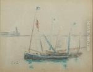 Voiliers Dans Un Port by Georges dEspagnat