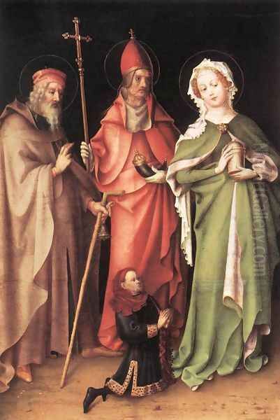 Saints Catherine, Hubert and Quirinus with a Donor c. 1435 - view 1