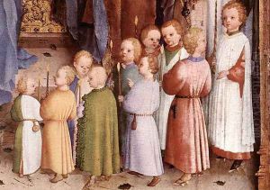 Presentation of Christ in the Temple (detail 2) 1447 by Stefan Lochner