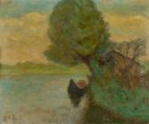River Landscape With Boat