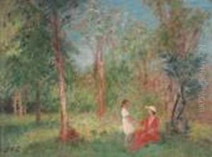 Conversation Dans Le Jardin by Georges dEspagnat