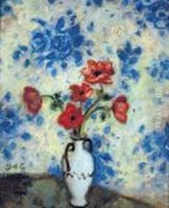 Nature Morte Au Vase Fleuri by Georges dEspagnat