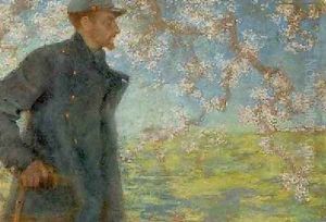 A French Soldier Under A Blossom Tree