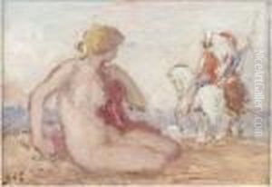 Nu Aux Cavaliers by Georges dEspagnat