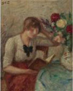 Jeune Femme Lisant by Georges dEspagnat