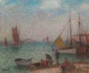 Thonniers A Saint-gilles, Croix De Vie by Georges dEspagnat