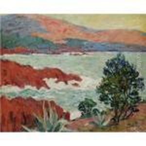 Les Rochers Rouges Au Trayas by Georges dEspagnat