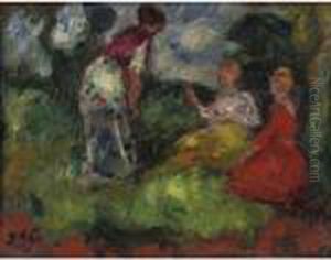 Trois Femmes Dans Le Parc by Georges dEspagnat