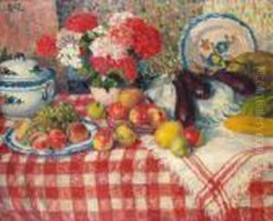 Nature Morte Aux Fruits Et Aux Fleurs by Georges dEspagnat