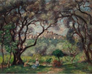 Vue De Cagnes by Georges dEspagnat
