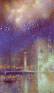 Feu DArtifice A Venise by Lucien Levy-Dhurmer