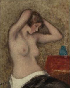 Jeune Femme Se Coiffant by Georges dEspagnat
