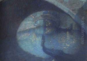 Scene In Venice by Lucien Levy-Dhurmer