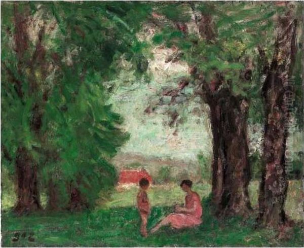 Mere Et Enfant Dans Un Sous-bois - view 1