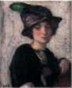 La Jeune Femme Au Chapeau by Georges dEspagnat
