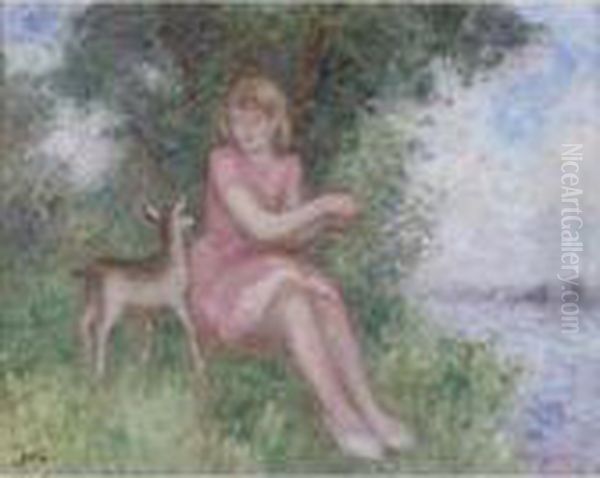 Jeune Fille Et Le Chevreau - view 1