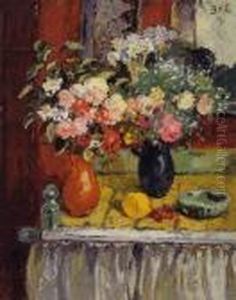 Vase De Roses Et Fruits Vase De Roses Et Fruits