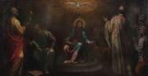 La Vierge Et Les Apotres by Jacopo Bassano (Jacopo da Ponte)