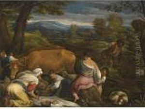 Parable Of The Sower by Jacopo Bassano (Jacopo da Ponte)