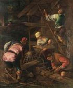 Bottega Di Lavori Agresti by Jacopo Bassano (Jacopo da Ponte)