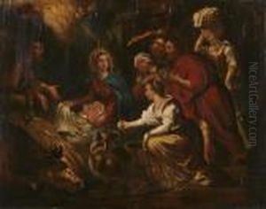 The Adoration Of The Shepherds by Jacopo Bassano (Jacopo da Ponte)