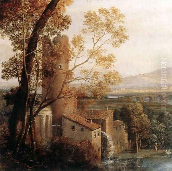 Landscape with Dancing Figures (detail) 1648 - view 1
