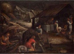Scena Campestre by Jacopo Bassano (Jacopo da Ponte)