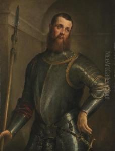 Portrait Of A Military Commander by Jacopo Bassano (Jacopo da Ponte)