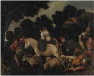 Il Viaggio Di Giacobbe by Jacopo Bassano (Jacopo da Ponte)