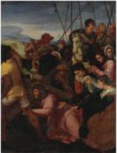 La Salita Al Calvario by Jacopo Bassano (Jacopo da Ponte)