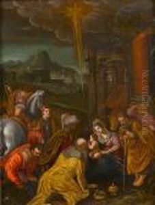 The Adoration Of The Magi by Jacopo Bassano (Jacopo da Ponte)