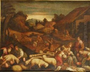 Primavera Y Verano by Jacopo Bassano (Jacopo da Ponte)