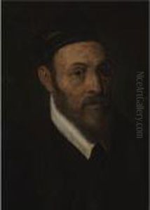 Ritratto Di Uomo Con Barba In Abito Scuro by Jacopo Bassano (Jacopo da Ponte)
