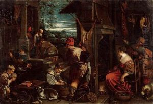 The Return Of The Prodigal Son. by Jacopo Bassano (Jacopo da Ponte)