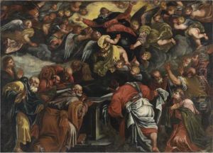 Assunzione Della Vergine by Jacopo Bassano (Jacopo da Ponte)