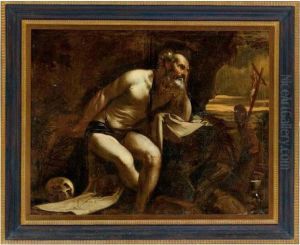 Saint Jerome In Penitence by Jacopo Bassano (Jacopo da Ponte)
