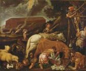 After The Flood by Jacopo Bassano (Jacopo da Ponte)