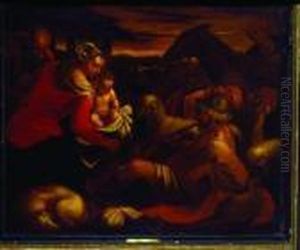 Adoration Of The Shepherds by Jacopo Bassano (Jacopo da Ponte)