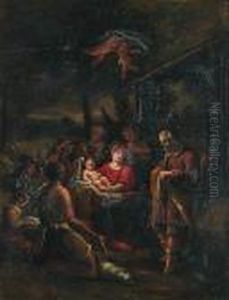 The Adoration Of The Shepherds by Jacopo Bassano (Jacopo da Ponte)