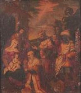 The Adoration Of The Magi by Jacopo Bassano (Jacopo da Ponte)