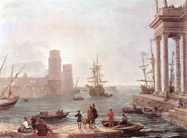 Port Scene with the Departure of Ulysses from the Land of the Feaci 1646 - view 1