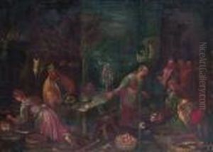 Christus Bei Martha Und Maria Magdalena by Jacopo Bassano (Jacopo da Ponte)