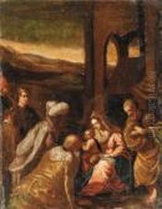 The Adoration Of The Magi by Jacopo Bassano (Jacopo da Ponte)