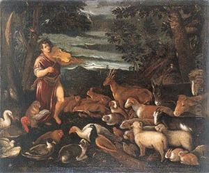 Orpheus Charming The Animals by Jacopo Bassano (Jacopo da Ponte)