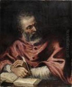 Portrait Of A Cardinal by Leandro Bassano