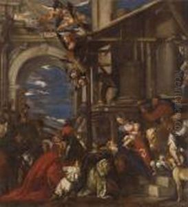 Adorazione Dei Magi by Leandro Bassano