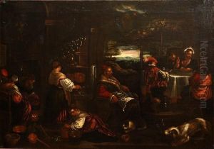 Interno Di Osteria Confantesche, Oste E La Cena Di Emmaus